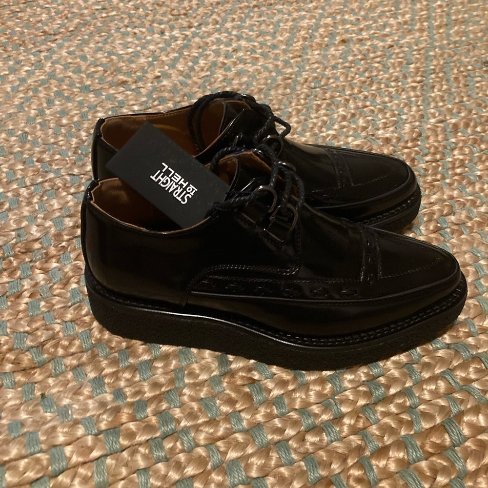 Straight To Hell Black Platform Shoes for Women or Men